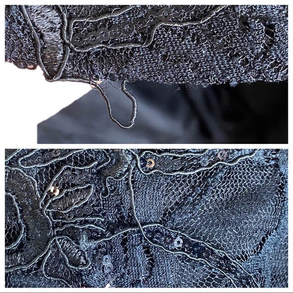 City Triangles Black High Low Sequin Dress Size 1 - Picture 15 of 16